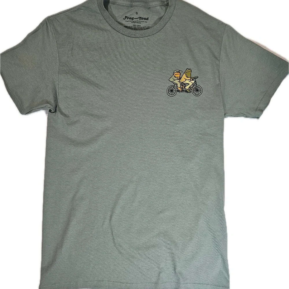 Frog & Toad Kite T-Shirt Mens Small Mint Green Graphic Tee Retro Book Cartoon - Picture 2 of 6